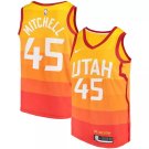 Utah Jazz Donovan Mitchell #45 Orange Swingman  - City Edition