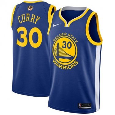Warriors #30 Stephen Curry Blue The Finals Patch Swingman Icon Edition
