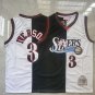 Allen Iverson #3 Philadelphia 76ers Black White Split