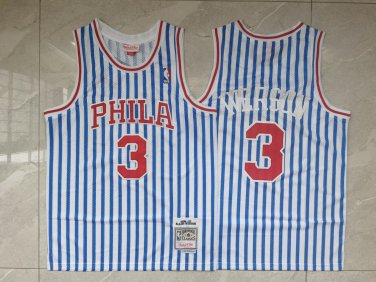 Allen Iverson #3 Philadelphia 76ers White Stripes