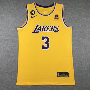 Anthony Davis #3 Los Angeles Lakers Yellow