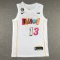 Bam Adebayo #13 Miami Heat White