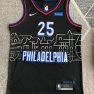 Benjamin David Simmons #25 Philadelphia 76ers Black