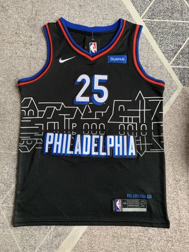 Benjamin David Simmons #25 Philadelphia 76ers Black