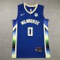 Damian Lillard #0 Milwaukee Bucks Blue