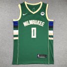 Damian Lillard #0 Milwaukee Bucks Green