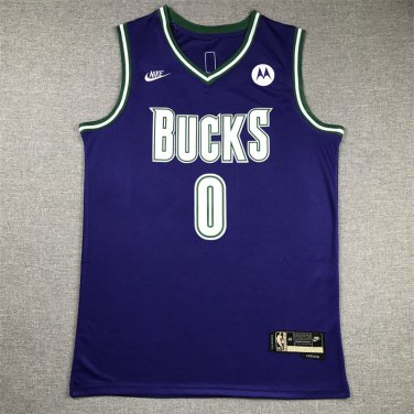 Damian Lillard #0 Milwaukee Bucks Purple