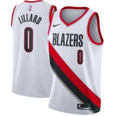 DAMIAN LILLARD TRAIL BLAZERS WHITE BLAZER CITY EDITION