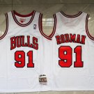 Dennis Rodman #91 Chicago Bulls White
