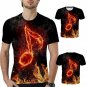 Fashion Mens Funny Gun Wolf 3D Print T-Shirt Casual Short Sleeve Tops Tee Summer