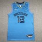 Ja Morant #12 Memphis Grizzlies Blue Yellow