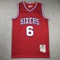 Julius Erving #6 Philadelphia 76ers Red