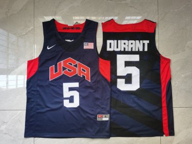 Kevin Durant #5 USA Red Navy
