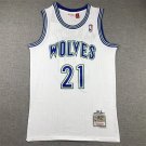 Kevin Garnett #21 Minnesota Timberwolves White
