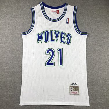 Kevin Garnett #21 Minnesota Timberwolves White