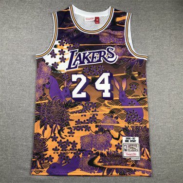 Kobe Bryant #24 Los Angeles Lakers Yellow Violet