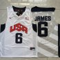Lebron James #6 USA White