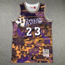 Lebron James #23 Los Angeles Lakers Yellow Violet