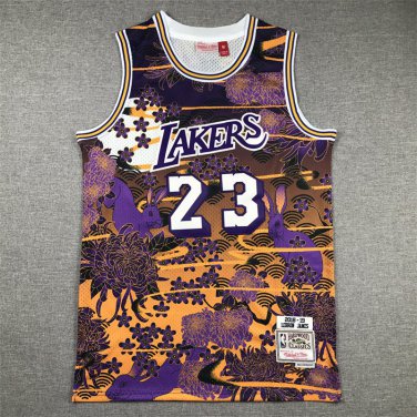 Lebron James #23 Los Angeles Lakers Yellow Violet