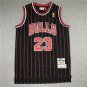 Michael Jordan #23 Chicago Bulls Black Red Strip