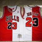 Michael Jordan #23 Chicago Bulls Red White Split