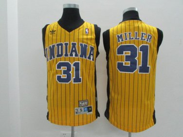 Reggie Miller #31 Indiana Pacers Gold Pinstripe