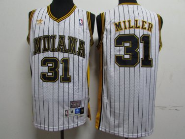 Reggie Miller #31 Indiana Pacers White Pinstripe