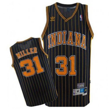 REGGIE MILLER INDIANA PACERS NAVY RETRO