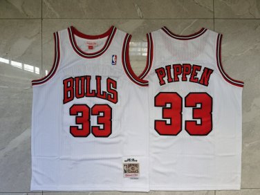 Scottie Pippen #33 Chicago Bulls White
