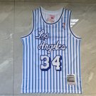Shaquille O’Neal #34 Los Angeles Lakers Blue White Stripes