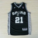Tim Duncan #21 San Antonio Spurs Black
