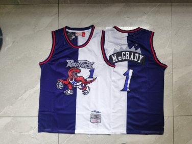 Tracy Mcgrady #1 Toronto Raptors White Purple Split