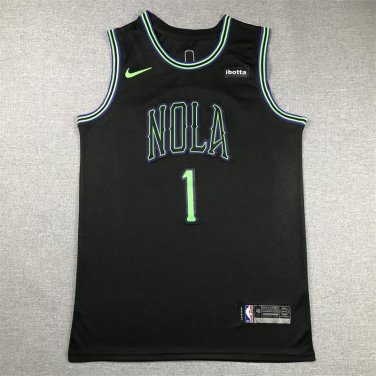 Zion Williamson #1  New Orleans Pelicans Black