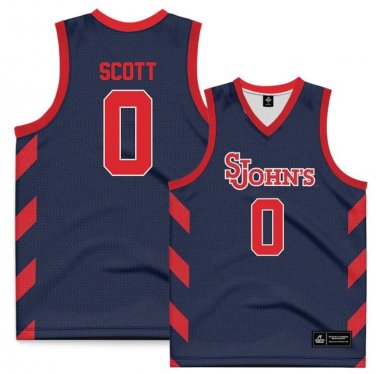 Aaron Scott  #0 St. Johns University Vapor Patch NCAA   Navy