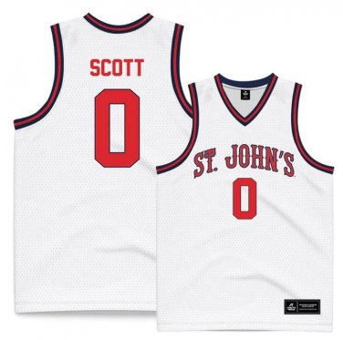Aaron Scott  #0 St. Johns University Vapor Patch NCAA   White