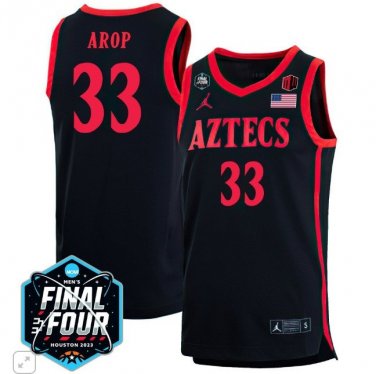 Aguek Arop  #33 San Diego State Aztecs B1G Final Four Patch   Black