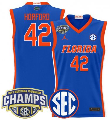 Al Horford  #42 Florida Gators 2025 SEC Tournament Champions Patch  Royal