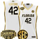 Al Horford  #42 Florida Gators 2025 SEC Tournament Champions Patch  White Gold