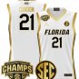 Alex Condon  #21 Florida Gators 2025 SEC Tournament Champions Patch  White Gold