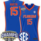 Alijah Martin  #15  Florida Gators 2025 SEC Tournament Champions Patch  Royal