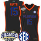Alijah Martin  #15 Florida Gators 2025 SEC Tournament Champions Patch  Black