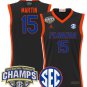 Alijah Martin  #15 Florida Gators 2025 SEC Tournament Champions Patch  Black