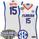 Alijah Martin  #15 Florida Gators 2025 SEC Tournament Champions Patch  White