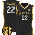Amari Williams  #22 Kentucky Wildcats SEC Patch College  All  Black Gold