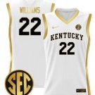 Amari Williams  Kentucky #22 Wildcats SEC Patch College  All  White Gold
