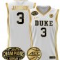Ashlon Jackson  #3 Duke Blue Devils 2025 ACC Champions Patch   White Gold