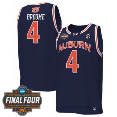 Auburn Tigers Final Four Vapor Patch   Navy Johni Broome  #4