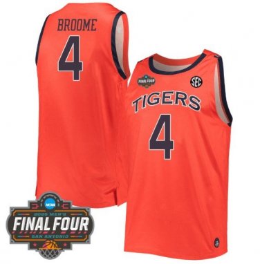 Auburn Tigers Final Four Vapor Patch   Orange Johni Broome  #4