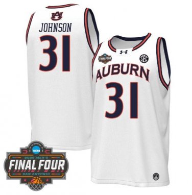 Auburn Tigers Final Four Vapor Patch   White Chaney Johnson  #31