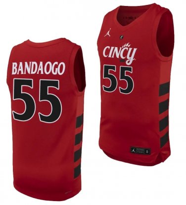 Aziz Bandaogo  #55 Cincinnati Bearcats 70s XII Patch   - Crimson